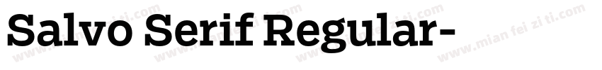 Salvo Serif Regular字体转换
